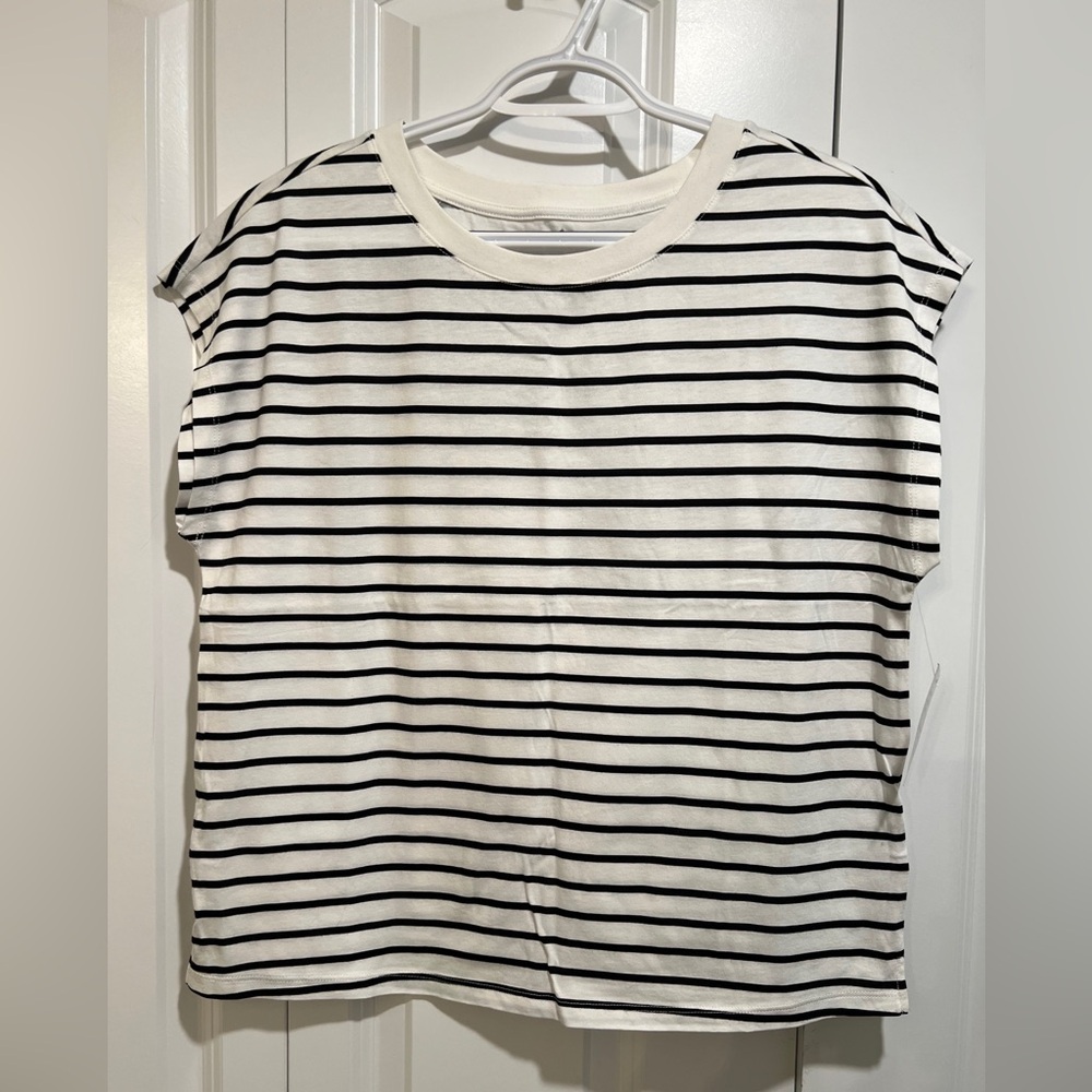 Ricki's Black and White Striped Short Sleeve Tee